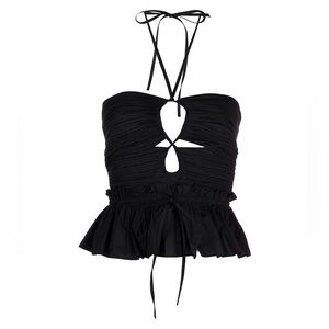 Ulla Johnson SS22 Black Angelina Top